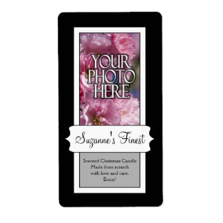 Etiqueta personalizada de velas fotográficas o de