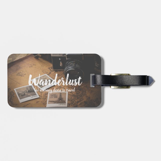 Etiqueta personalizada de viaje de aventura (Atrás Horizontal)