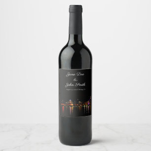 Etiqueta personalizada de vino de la línea aérea d
