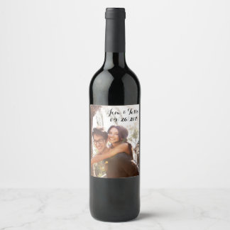 Etiqueta personalizada de vino para boda