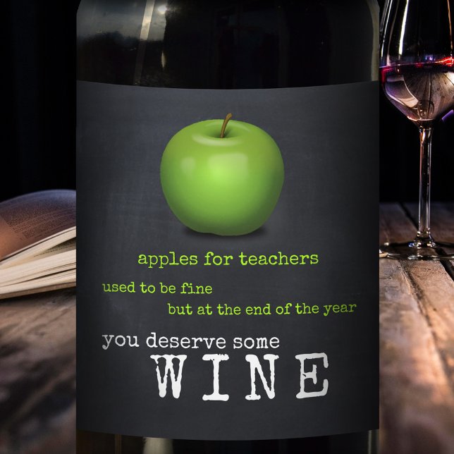 Etiqueta personalizada de vino para profesores de  (Subido por el creador)
