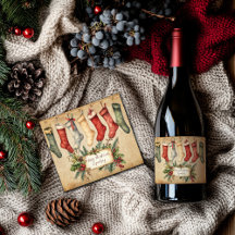 Etiqueta personalizada de vintage Christmas Sparkl