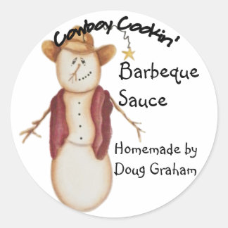 Etiqueta personalizada de vocero americano Snowman