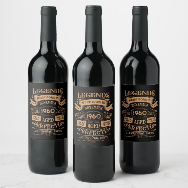 Etiqueta personalizada de whisky de 65 años (Botellas)