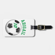 Etiqueta personalizada del bolso del fútbol