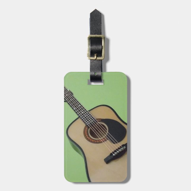 Etiqueta personalizada del equipaje de la guitarra (Frente Vertical)