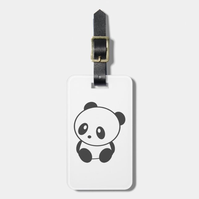 Etiqueta personalizada del equipaje de la panda (Frente Vertical)