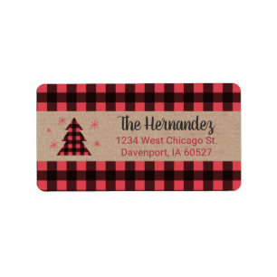 Etiqueta personalizada del remite del navidad de