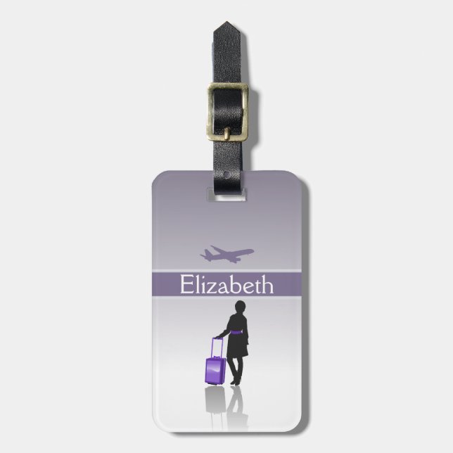 Etiqueta personalizada elegante para mujer del (Frente Vertical)