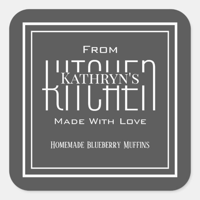 Etiqueta personalizada "From Kitchen" (Anverso)