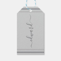 Etiqueta personalizada gris simple