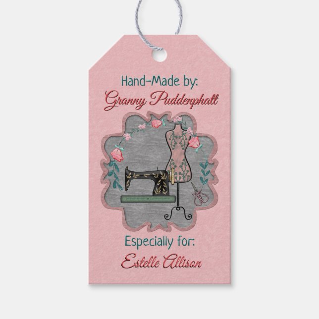 Etiqueta Personalizada Hecha a Mano Por Para (Anverso)