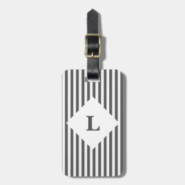 Etiqueta personalizada para el equipaje de franjas