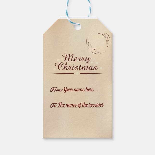 Etiqueta Personalizada Para Navidades Etiqueta De  (Anverso)