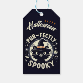 Etiqueta personalizada Purr-fectamente fantasmal