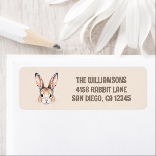 Etiqueta Personalizado acuarela moderna linda conejo de Pas