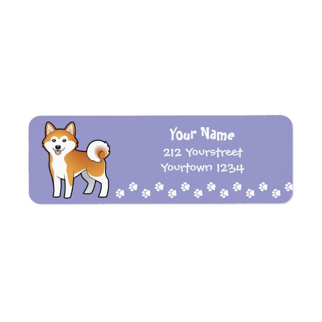 Etiqueta Personalizado Akita Inu / Shiba Inu (Frente)
