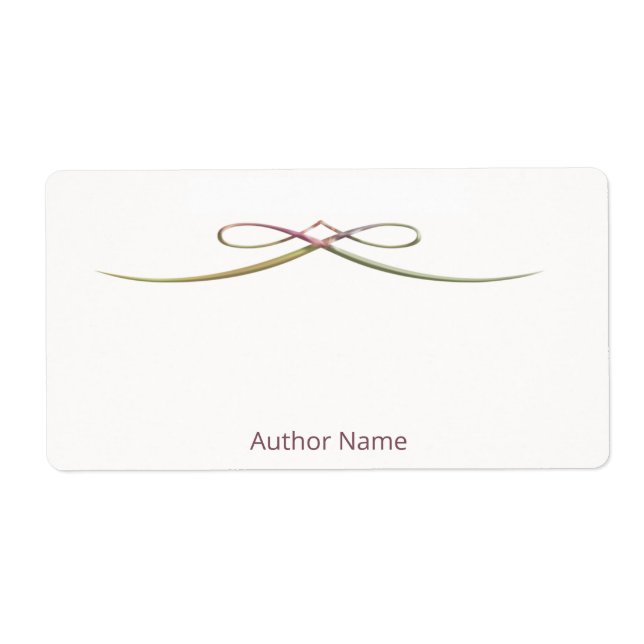 Etiqueta Personalizado autografiado por la placa de autor (Frente)