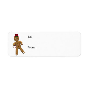 Etiqueta Personalizado bailarín Gingerbread Man Gift Labs