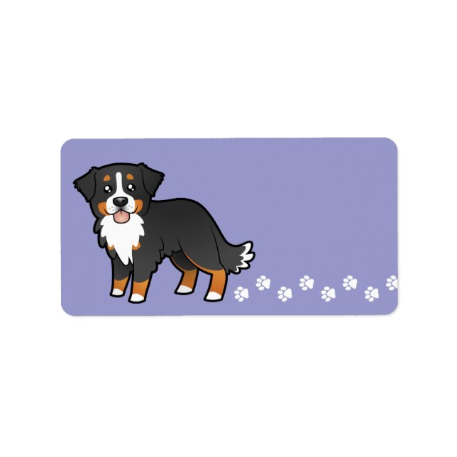 Etiqueta Personalizado Bernese Mountain Dog (Frente)