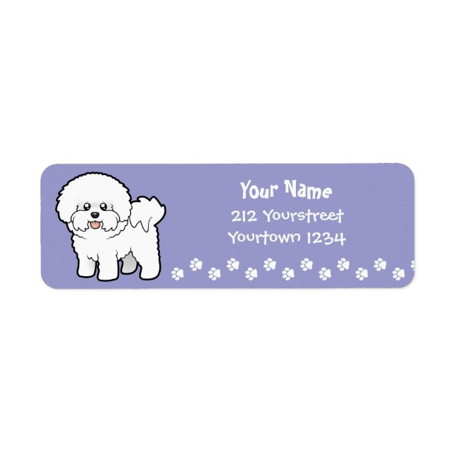 Etiqueta Personalizado Bichon Frise (Frente)