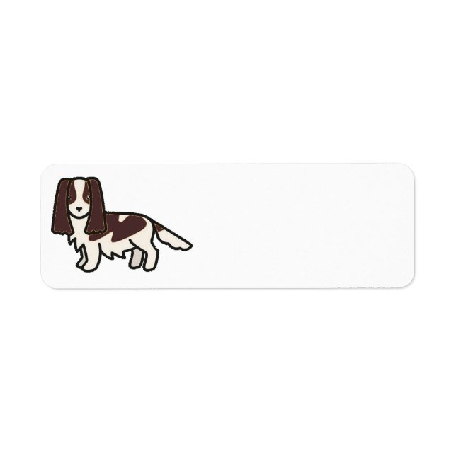 Etiqueta personalizado blanco y de hígado de espaniel de pr (Frente)