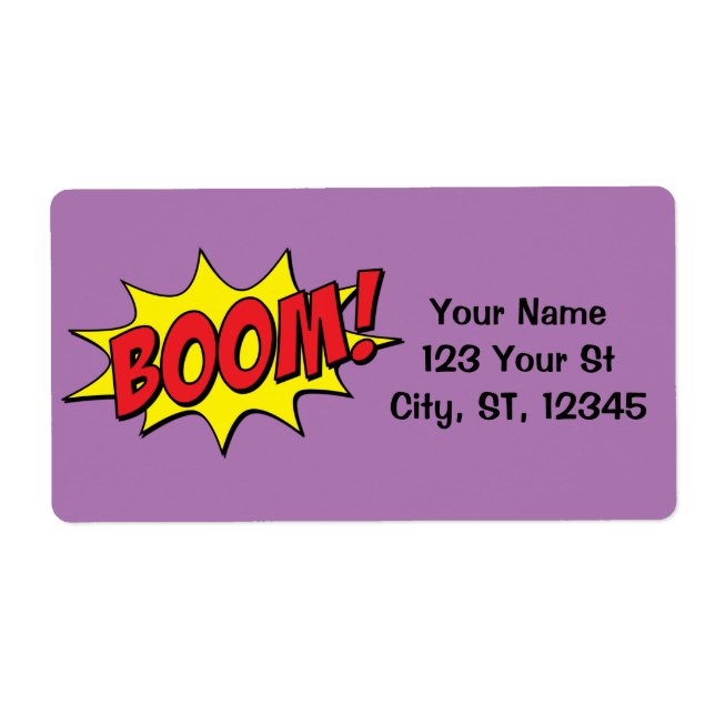 Etiqueta Personalizado Boom Thunder_Cove (Frente)