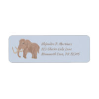 Personalizado Brown, Blue Woolth Mammoth Return Ad