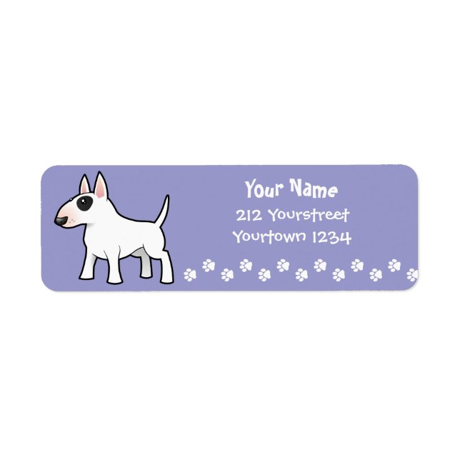 Etiqueta Personalizado Bull Terrier (Frente)