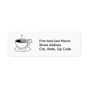 Etiqueta Personalizado Café Cup Demitasse Cute Personalizad