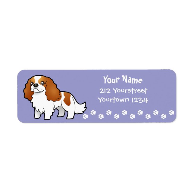 Etiqueta Personalizado Cavalier King Charles Spaniel (Frente)