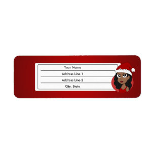 Etiqueta personalizado chica navidades