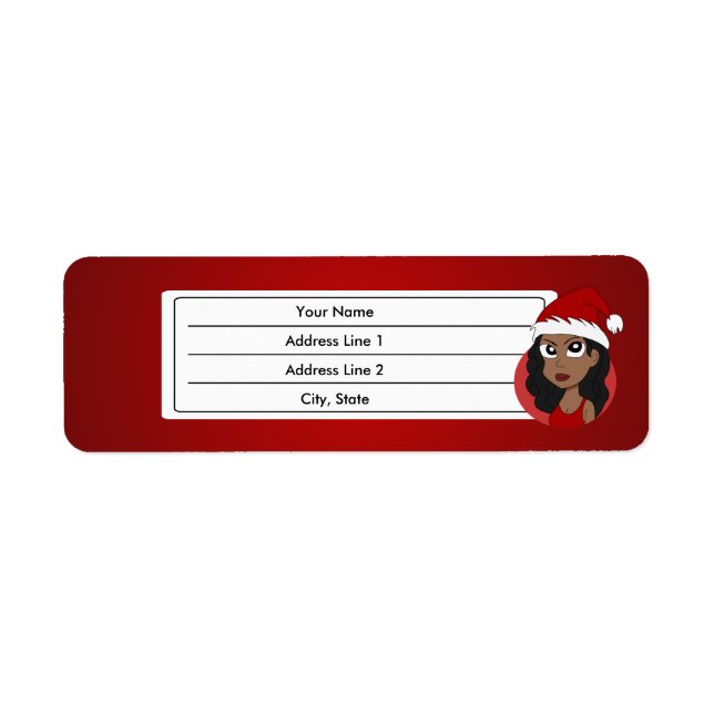 Etiqueta personalizado chica navidades (Frente)