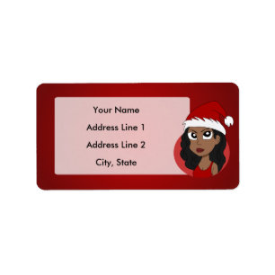 Etiqueta personalizado chica navidades