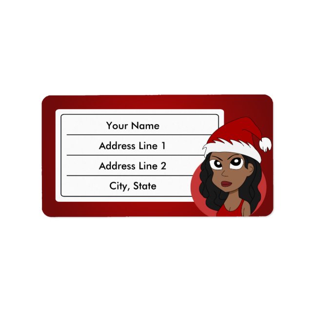 Etiqueta personalizado chica navidades (Frente)