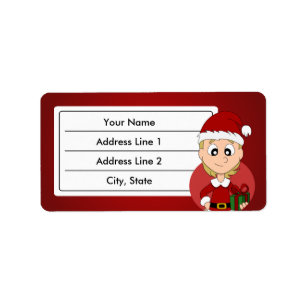 Etiqueta personalizado chica navidades