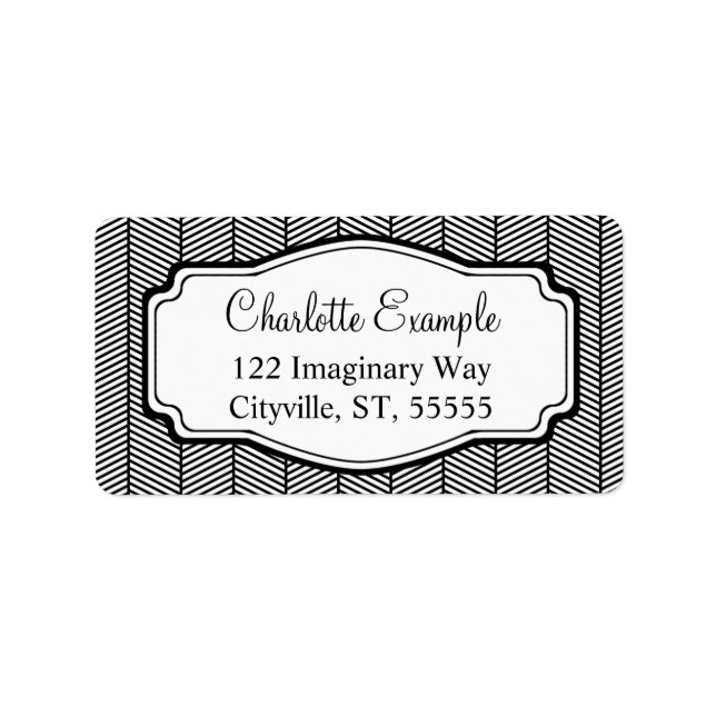 Etiqueta Personalizado clásico de hueso de arenisca blanco  (Frente)