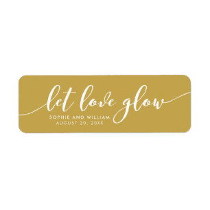 Etiqueta Personalizado Color Relax Script Let Love Glow Bod