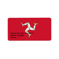 Etiqueta personalizado con Isla de Man, Reino Unid