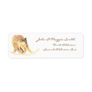 Etiqueta personalizado Cougar, Puma, León de monta