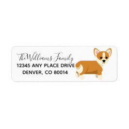 Etiqueta Personalizado Cute Corgi