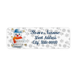 Etiqueta Personalizado Cute Snowman
