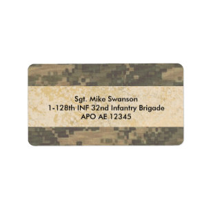 Etiqueta Personalizado de camuflaje militar personalizado