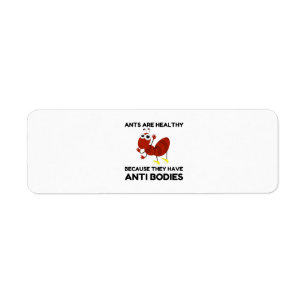 ETIQUETA PERSONALIZADO DE CHISTE ANTI CUERPOS SANOS