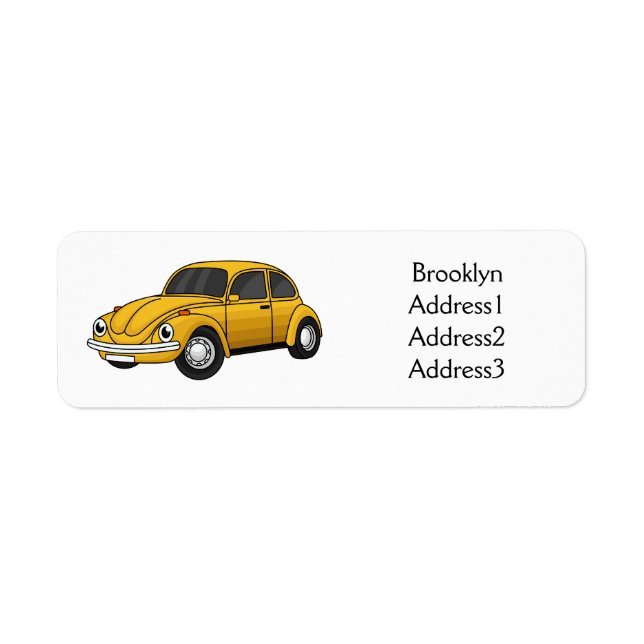 Etiqueta Personalizado de coche clásico (Frente)