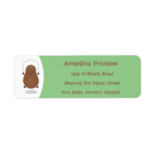 Etiqueta Personalizado de cuerda de saltar de patata feliz