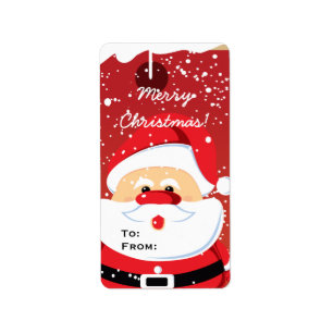 Etiqueta personalizado de Cute Santa Claus