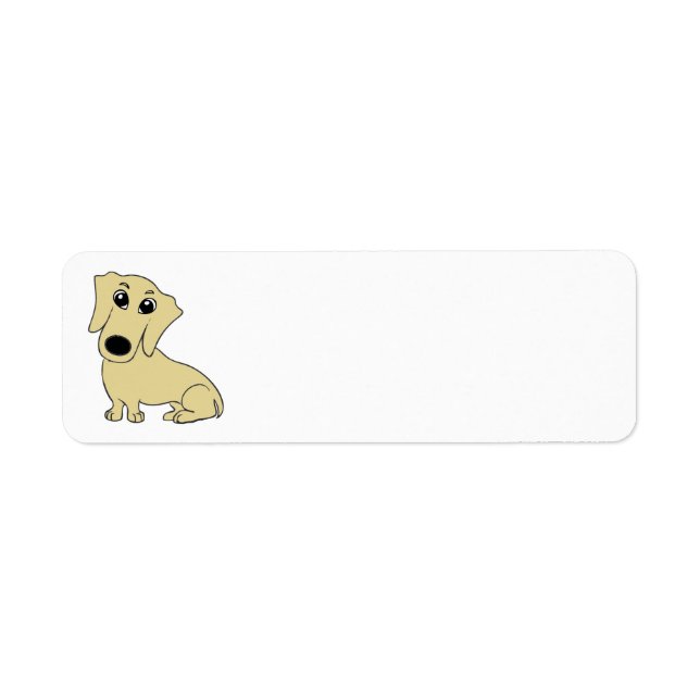 Etiqueta personalizado de dachshund wheaton (Frente)