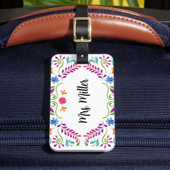 Etiqueta Personalizado de equipaje de bodas de des (Anverso In situ 2)