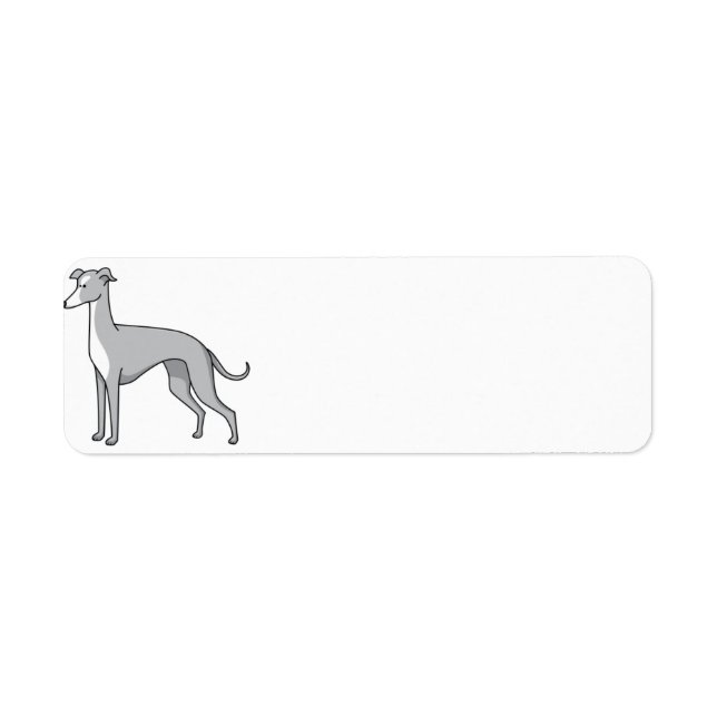 Etiqueta personalizado de galgo italiano 2 (Frente)